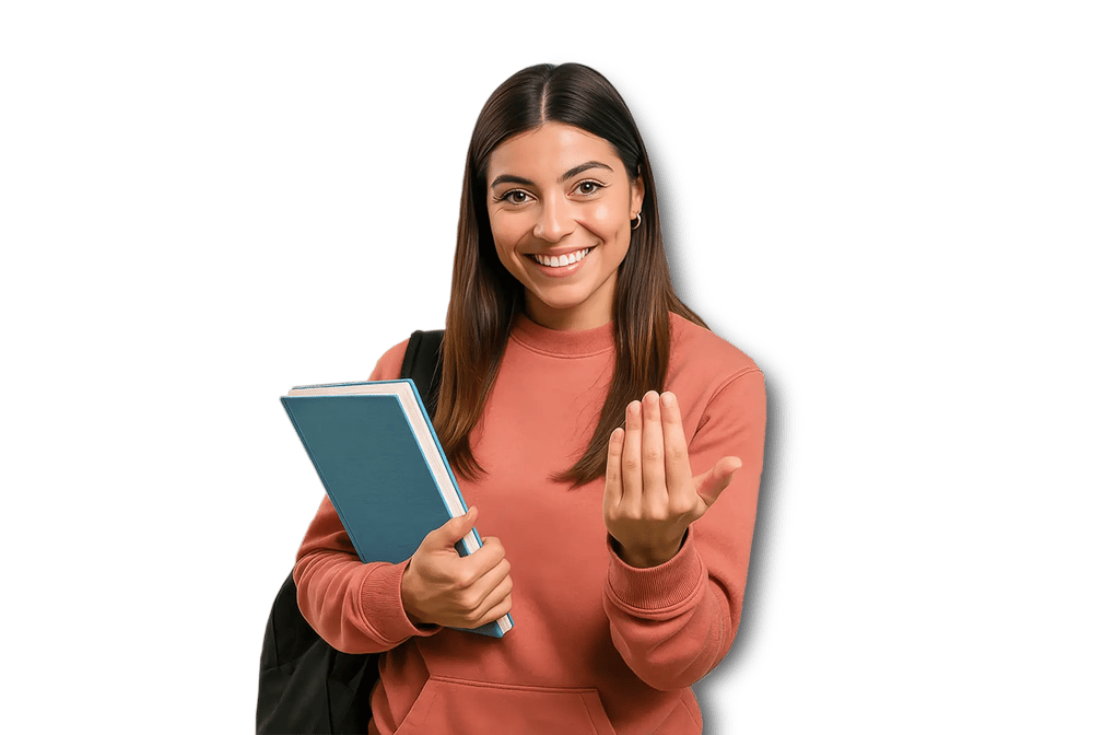 estudiante invitando a la feria descubre universidad san Sebastián estudiante invitando a la feria descubre universidad san Sebastián